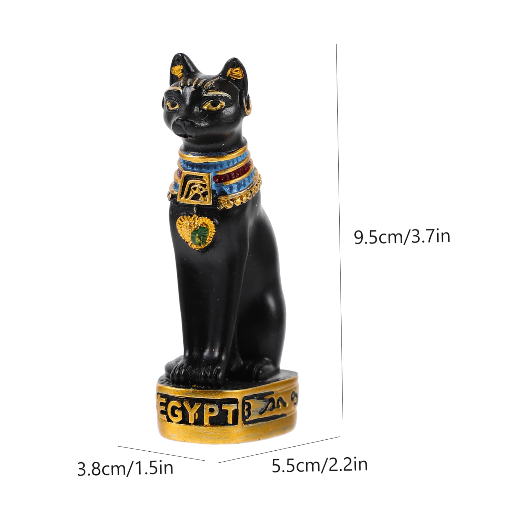 Amazon｜Outanaya エジプトの猫の像 樹脂製 ミニチュアフィギュア 耐